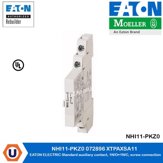 EATON ELECTRIC Standard auxiliary contact, 1N/O+1N/C, screw connection - NHI11-PKZ0 - 072896 XTPAXSA11