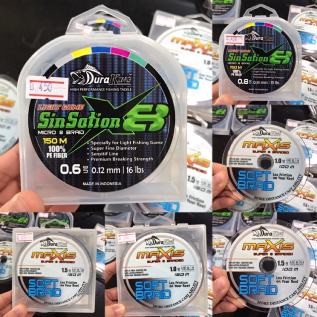 DuraKing สายPEตกปลา สายพีอีตกปลา เบอร์0.6/0.8/1/1.5 เหนียวมาก สายเล็ก ลื่น ใช้ได้ทั้งน้ำจืดและเค็ม V