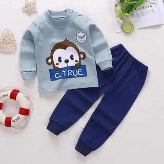 ชุดนอนเด็ก ชุดนอนเด็กเล็ก แขนยาว ขายาว P1 Set #2 น่ารัก อายุ 6 เดือน - 2ปี children toddler pajamas 6m - 2years