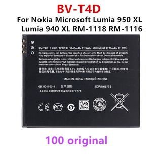 แบตเตอรี่ NOKIA Microsoft Lumia 950 XL Lumia 940 XL RM-1118 2018 BV-T4D 3340mAh แบต Microsoft Lumia950 XL Lumia 940