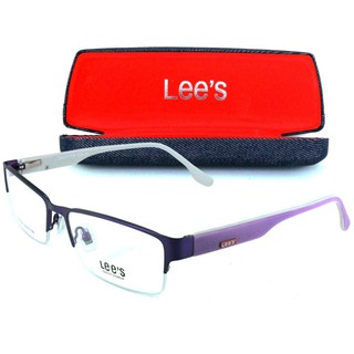 LEES แว่นตา รุ่น LS-50361 สีม่วง ทรงสปอร์ต (ขาสปริง)