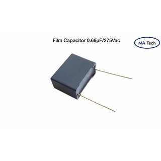 โพลีโพรพิลีน 0.68uF 275V Polypropylene Film Capacitor 0.68μF/275V X2 Class 0.68uF/275v มีจำนวน 2 ชิ้น