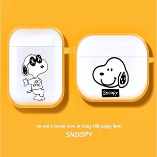 Case for airpod gen 3 2 1 pro สนูปปี้ เคส snoopy cartoon casing cute clear case กันกระแทก  ใส  2022