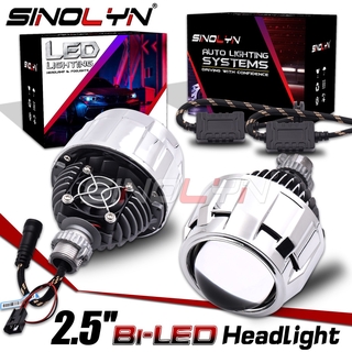 Sinolyn 2.5 Inch Bi LED Lens Angel Eyes Projector Headlight H4/H7/9005/9006 Car Headlight Auto Diode Lights Retrofit Acc