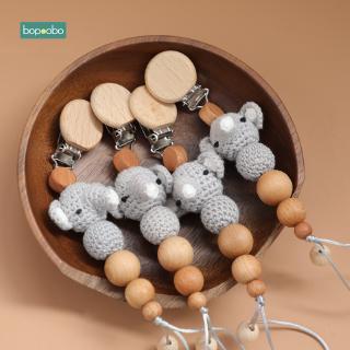 1Pc โครเชต์ช้าง Pacifier Chain Holder สำหรับจุกนม Pacifier Clips