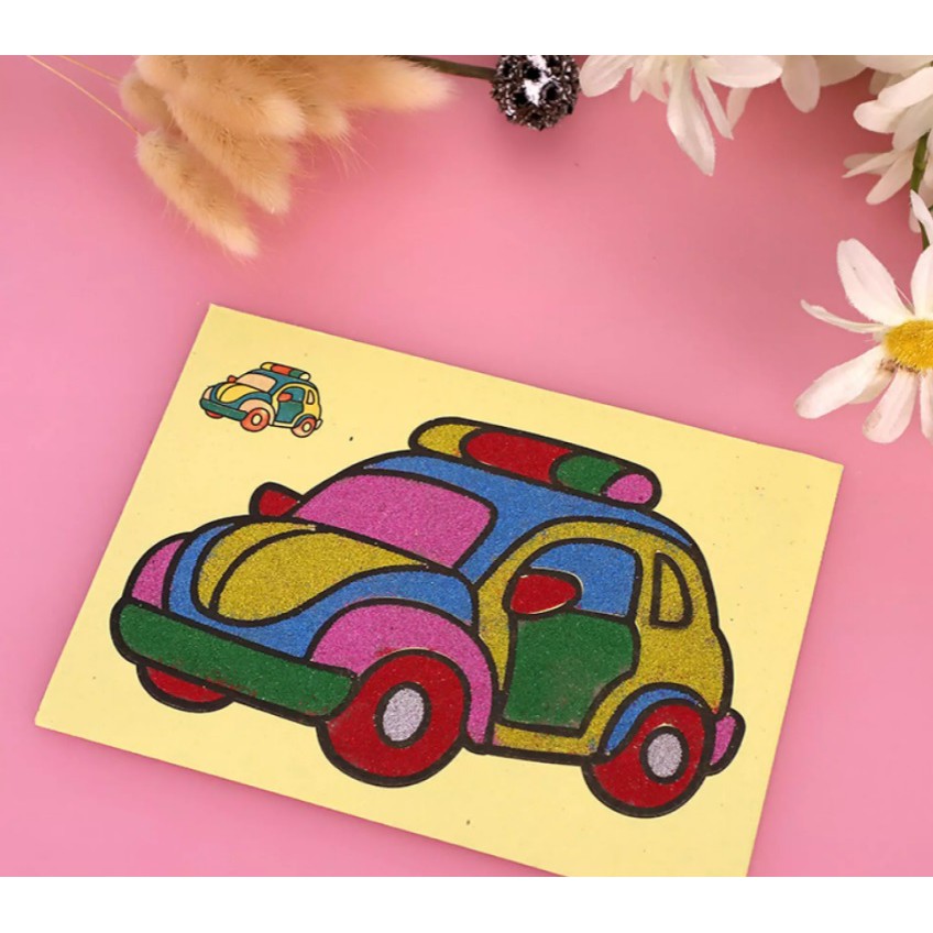 ของเล่นเด็ก ทรายระบายสี 20.5 * 15 cm.(ราคาต่อ 1 ชิ้น สุ่มลาย) - รูปที่ 4