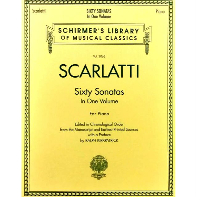 SCARLATTI SIXTY SONATAS ในเล่มเดียวสําหรับเปียโน