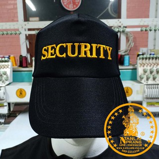 หมวกแก๊ป SECURITY สีดำ