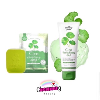 แท้💯% Cica Revitalizing Gel เจลกู้ผิวใบบัวบก 50 g. The charming garden สบู่ใบบัวบกCICA☘️ สูตรออแกนิค