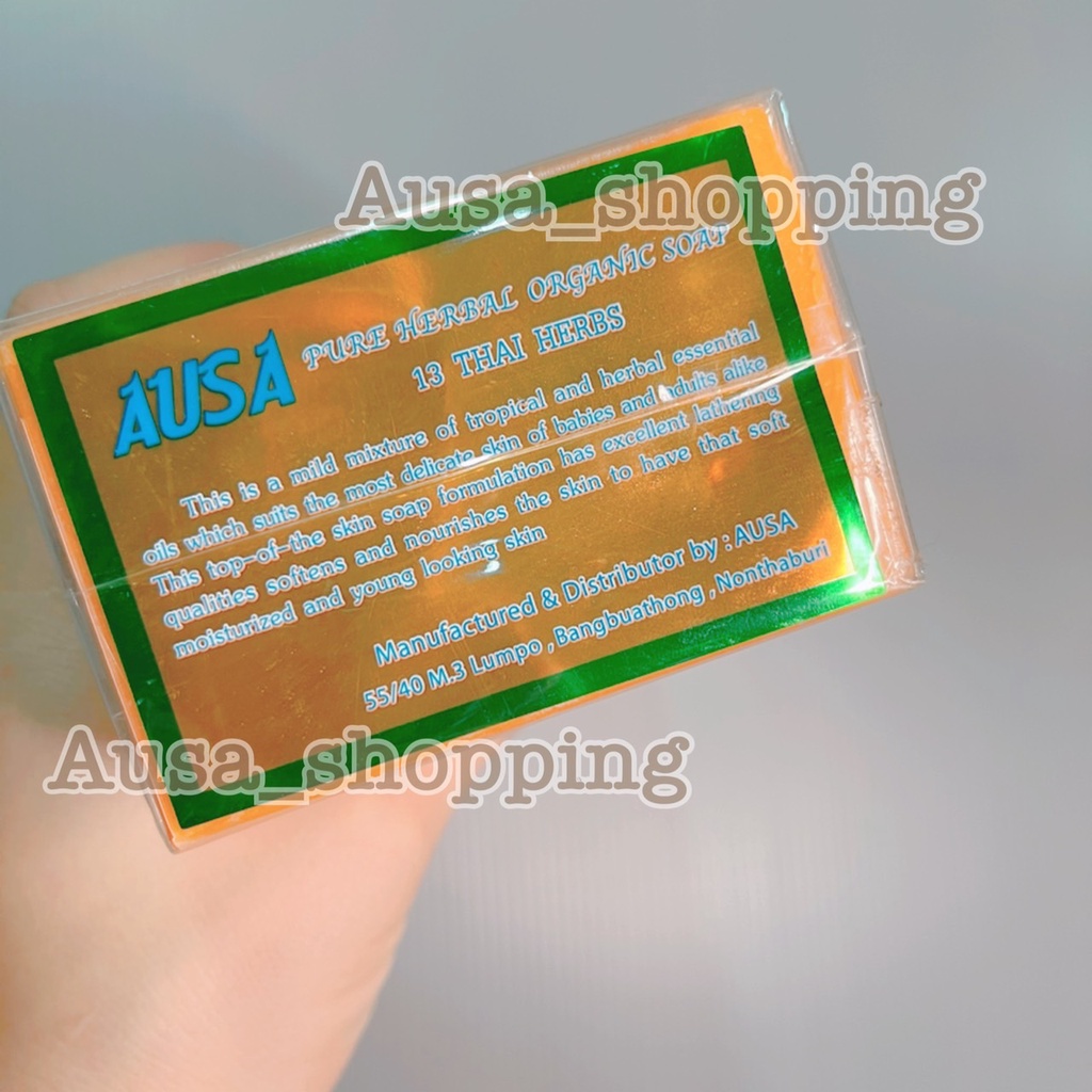 สบู่แครอท โซพ Carrot Soap AUSA Pure Herbal Organic Soap 13 Thai Herbs 135 g.