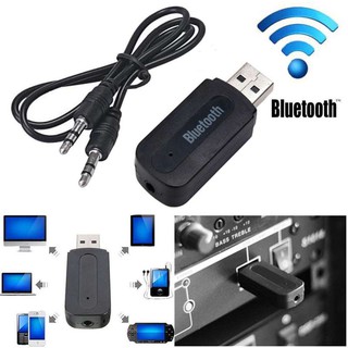 aux บลูทูธมิวสิค USB Bluetooth Audio Music Wireless Receiver Adapter 3.5mm Stereo Audio Bt 163