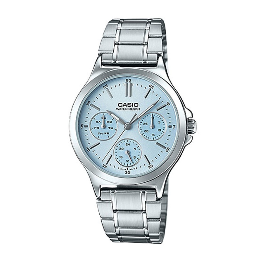 Casio Standard นาฬิกาข้อมือผู้หญิง สายสแตนเลส รุ่น LTP-V300,LTP-V300D,LTP-V300D-2A - สีเงิน