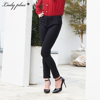 Lady Plus กางเกงขายาว | Long Pants 7032PL กางเกงทำงาน กางเกงทรงสลิม สีดำ