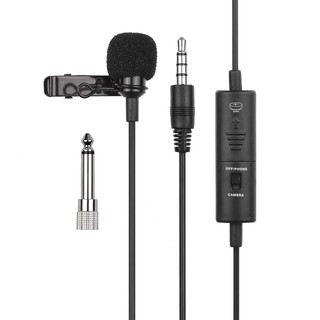 ไมค์ไลฟ์สด อัดเสียง สัมภาษณ์ ไมค์โทรศัพท์ ACEMIC EM1 Omni-Directional Condenser Lavalier Microphone Lapel Mic Single Hea