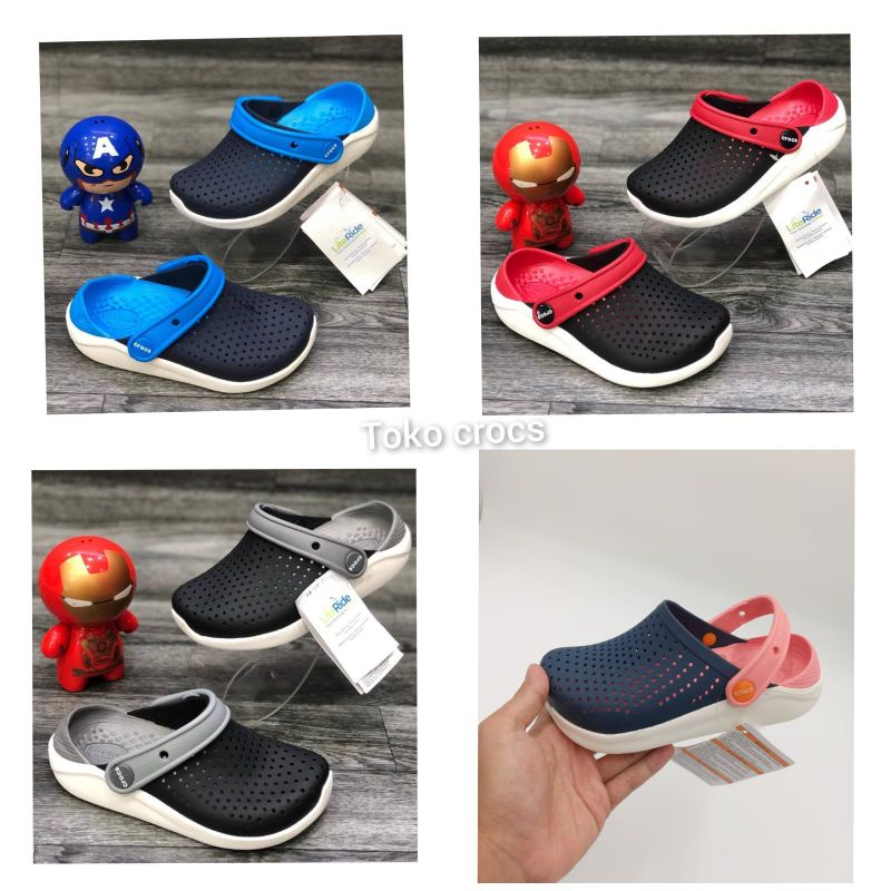 รองเท้าแตะ crocs literide สําหรับเด็ก / crocs สําหรับเด็ก / kids-junior crocs / รองเท้าแตะเด็ก