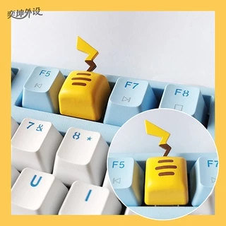 【KEYCAP】Pikachu ปุ่มกดคีย์บอร์ด พลาสติกเรซิ่น ลายปิกาจู โปเกม่อน R4 OEM DIY