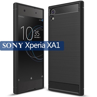 เคสโทรศัพท์ซิลิโคน คาร์บอนไฟเบอร์ กันกระแทก สําหรับ Sony Xperia XA1 G3112 G3116 XA1