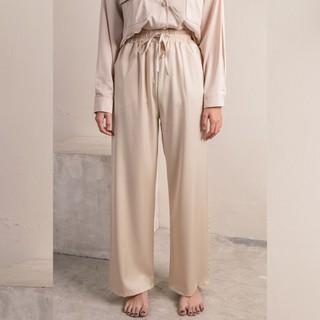 HERE.AND.SPHERE - Silky Pants กางเกงซาตินขายาว เอวยางยืด ผ้าคือนิ่มลื่นสบายมากกกก