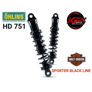 โช๊คหลัง OHLINS HD 751 FOR HARLEY DEVIDSON SPORTER BLACK LINE