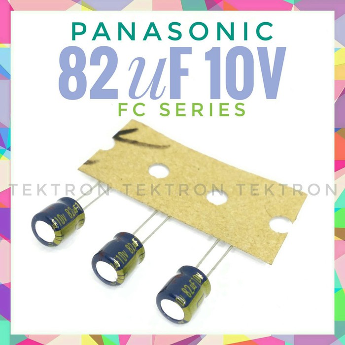 Panasonic 82uF 10V FC series +-100uf