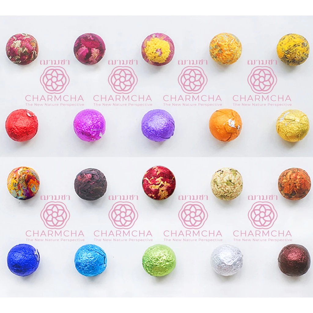 ชาดอกไม้ลูกบอล🌱และชาดอกไม้บาน สินค้ามาใหม่!!! มีหลายชนิดดอกไม้ให้เลือก Flower Tea Ball 🌱⚽️ charmcha ฌามชา ชาบอล