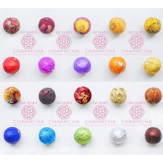 ชาดอกไม้ลูกบอล🌱และชาดอกไม้บาน สินค้ามาใหม่!!! มีหลายชนิดดอกไม้ให้เลือก Flower Tea Ball 🌱⚽️ charmcha ฌามชา ชาบอล