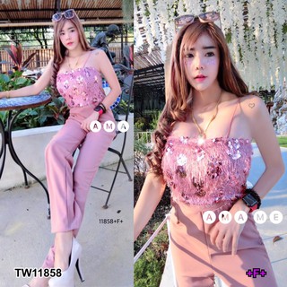 Jumpsuit สายเดี่ยวอกวิ้ง TW11858