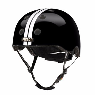 หมวกกันน๊อค Melon Helmet  Straight WhiteBlack