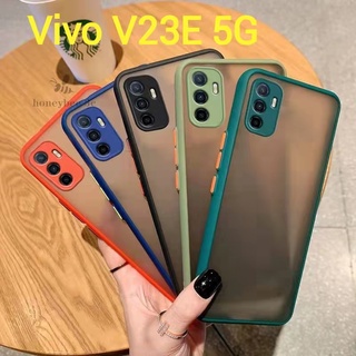 V23E(พร้​อมส่งในไทย)เคสขอบนิ่มหลังแข็งขุ่นคลุมกล้องVivo V23E 5G