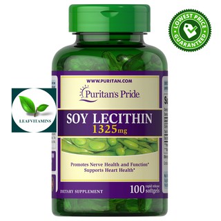 Puritans Pride Soy Lecithin 1325 mg. / 100 Softgels