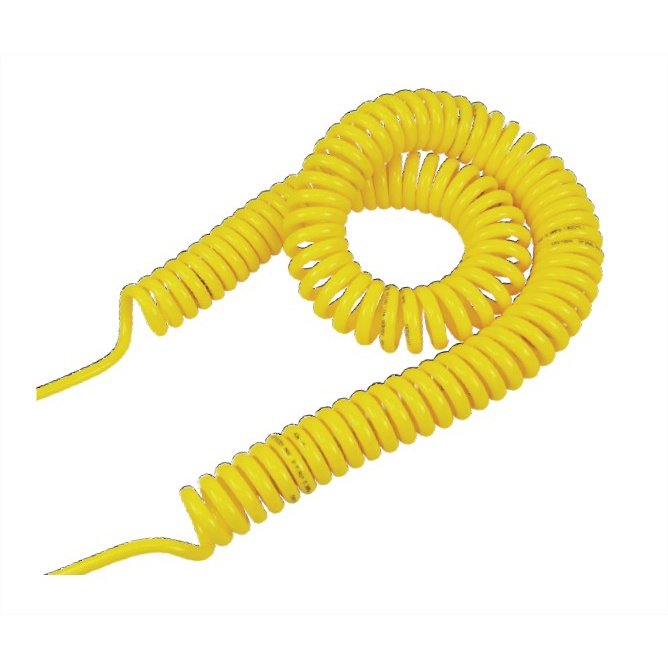 สายลมสปริง  ท่อลมสปริง สายพียู ขนาด 5x8 (SPIRAL YELLOW LINE)