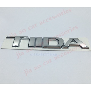 โลโก้ตัวอักษร ทีด้าร์ นิสสัน ชุบโครเมี่ยม TIIDA Sticker Letter Trunk Badge Modified Decal For Nissan