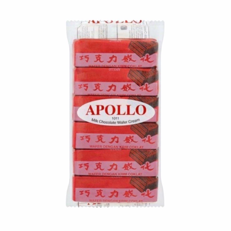 Apollo เวเฟอร์เคลือบช็อกโกแลต/รสนม 1แพ็คมี12ชิ้น