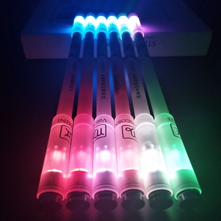 ปากกาลูกลื่น มีไฟ LED ขนาด 0.5 มม. สีสันสดใส อุปกรณ์สํานักงาน โรงเรียน สําหรับเด็ก