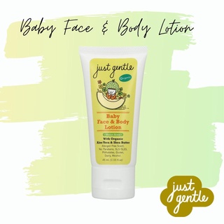 Travel size 45 ml. โลชั่นทาผิวหน้าและผิวกายเด็ก กลิ่นเมล่อน  Baby Face &amp; Body Lotion Melon Scented