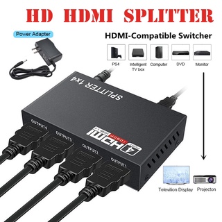 กล่องฮับสวิตช์ Hdmi 1080p 1X4 พอร์ต 4K Hdmi พร้อมพาวเวอร์ซัพพลาย