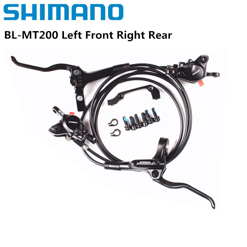 Shimano ชุดดิสก์เบรกไฮดรอลิค ด้านหน้า และด้านหลัง ซ้าย และขวา สําหรับจักรยานเสือภูเขาไฟฟ้า MT200 BL BR MTB