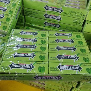 หมากฝรั่งริกลี่ย์ 13.5 กรัม x 20 แท่ง wrigley doublemint หมากฝรั่ง