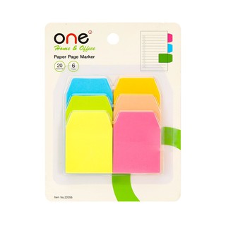 กระดาษดัชนี คละสี ONE 22056 Mixed color index paper ONE 22056