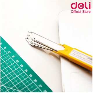 Deli 2015 Cutter ใบมีดคัตเตอร์ 30 องศา บรรจุ 10 ใบ ใบมีด อุปกรณ์อเนกประสงค์ มีดคัตเตอร์ อุปกร์งานฝีมือ ใบมีดเอียง30องศา