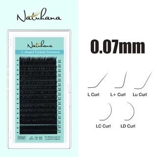 NATUHANA 0.07mm ชนิด L L+ LC LD LU ขนตาต่อ ขนมิ้ง ชนิดเส้นขนตาดำ ธรรมชาติ ขนตาปลอมขนมิ้ง