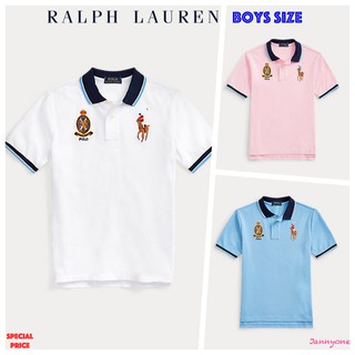 RALPH LAUREN BIG PONY CREST COTTON POLO ( BOYS SIZE 8-20 YEARS )