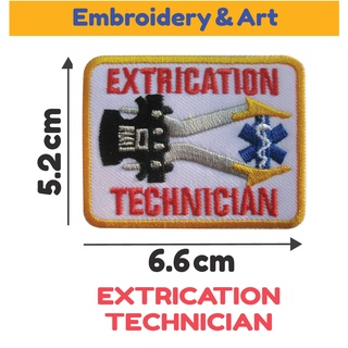 EXTRICATION  TECHNICIAN อาร์ม โลโก้