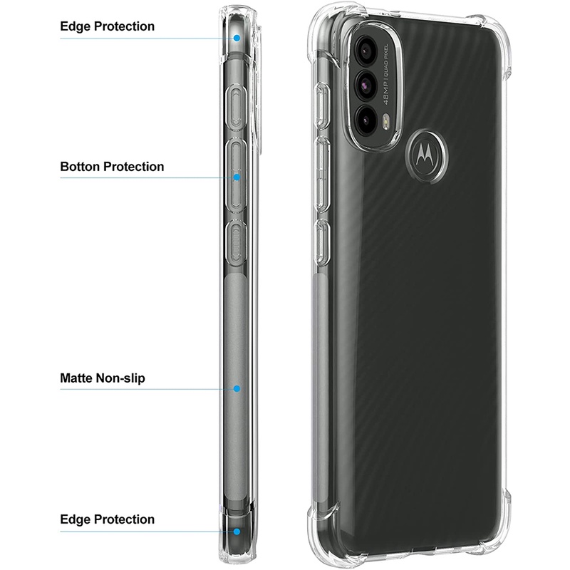 Motorola Moto E40 E30 E20 E7 Plus E7i Power E 2020 คริสตัลฝาครอบใส Anti-Scratch กันกระแทก TPU กรณี - รูปที่ 2