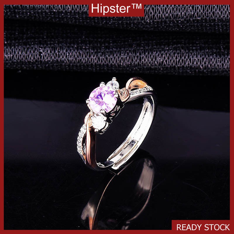 แหวนหรูหรา Hipster Pink Rose Gold