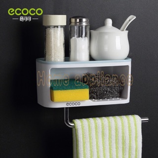 ECOCO ที่วางสบู่ ชั้นวางของในห้องน้ำ ชั้นวางของในห้องครัว และที่แขวนผ้า E1716