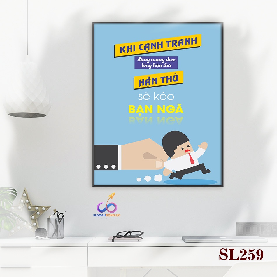 ภาพวาดสโลแกนสร้างแรงบันดาลใจสําหรับตกแต่งสํานักงาน-เมื่อพบไม่พกพาตก ฮาเต้จะดึงให้คุณตก - SL259