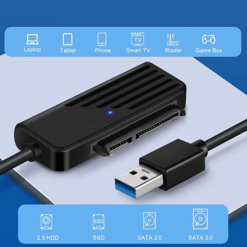 อะแดปเตอร์สายเคเบิล SATA เป็น USB 3.0 Type C เป็น SATA 5Gbps คุณภาพสูง สําหรับฮาร์ดไดรฟ์ 2.5 นิ้ว HDD SDD
