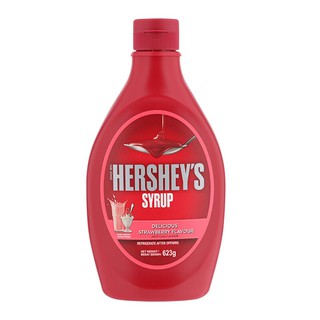 เฮอร์ชี่ส์สตรอเบอร์รี่ไซรัป 623กรัม Hersheys Strawberry Syrup 623 grams