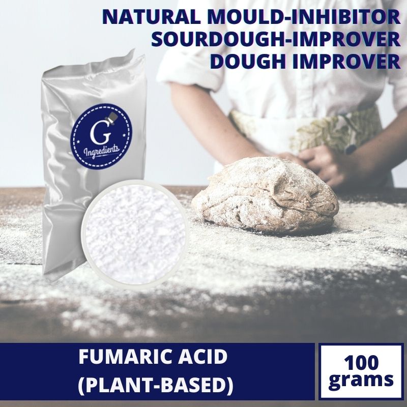 [กรดฟูมาริก] กรดฟูมาริก Fumaric Acid 100g (จากพืช สารกันบูดจากธรรมชาติ สารเพิ่มความเปรี้ยว สา)